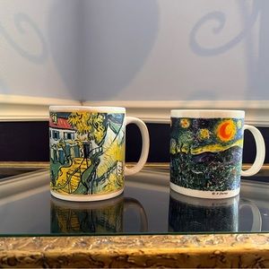 These two artsy Van Gogh coffee mugs could be fun for your java or cocoa.